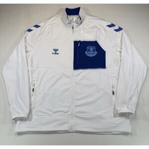 Hummel Everton FC Full Zip Jacket XXL White Blue Soccer Training